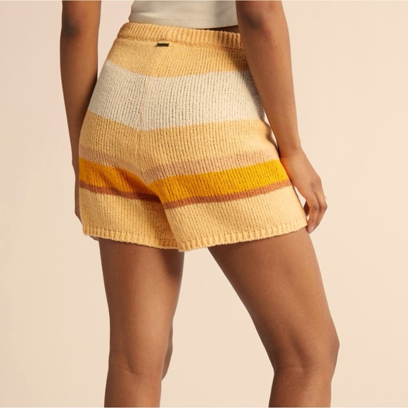 Billabong Sol Time Stripe Knit Drawstring Short L/12 Color Glow EUC - Picture 3 of 11